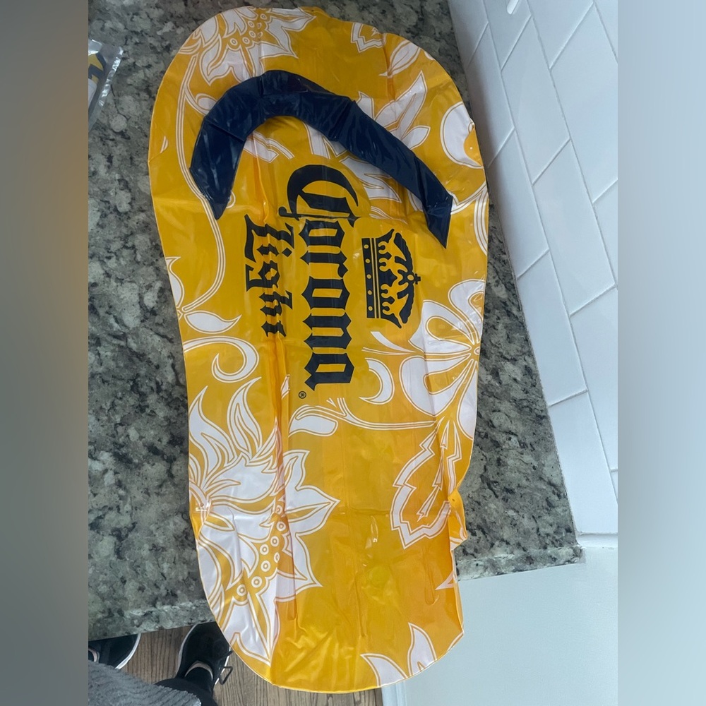 CORONA LIGHT BEER POOL INFLATABLE FLIP FLOP 32" LONG